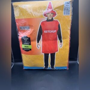 Rasta Imposta Adult Ketchup Unisex Halloween Costume One Size Fits Most NEW Red
